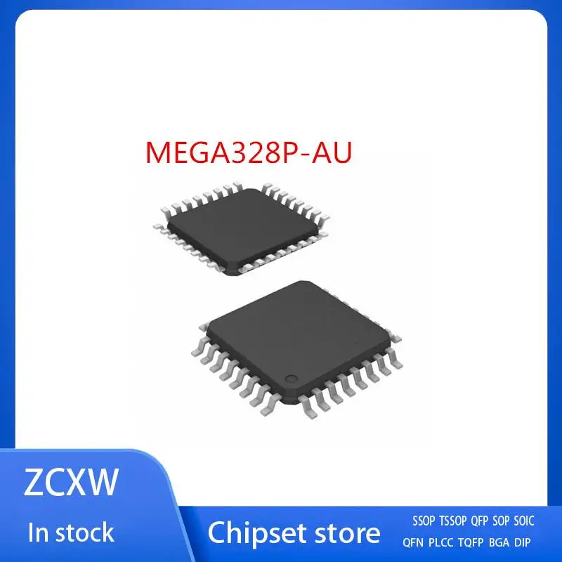 Nuovo 2 Pz/Lotto Mega328P-Au Mega328P Atmega328P Atmega328P-Au Mega328Pb Mega328Pu-Th Atmega328Pu-Th Mega328P U-Th Tqfp-32