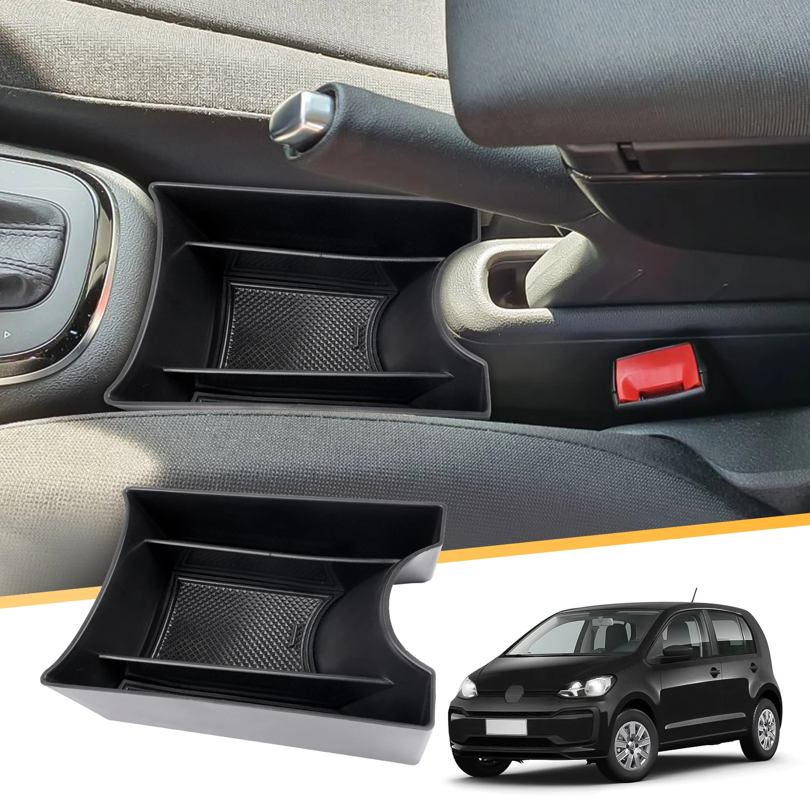 Lfotpp Car Armrest Storage Box For Vw Up / Seat Mii / Skoda Citigo 2013-2021 Central Control Container Auto Interior Vw Up Accessories