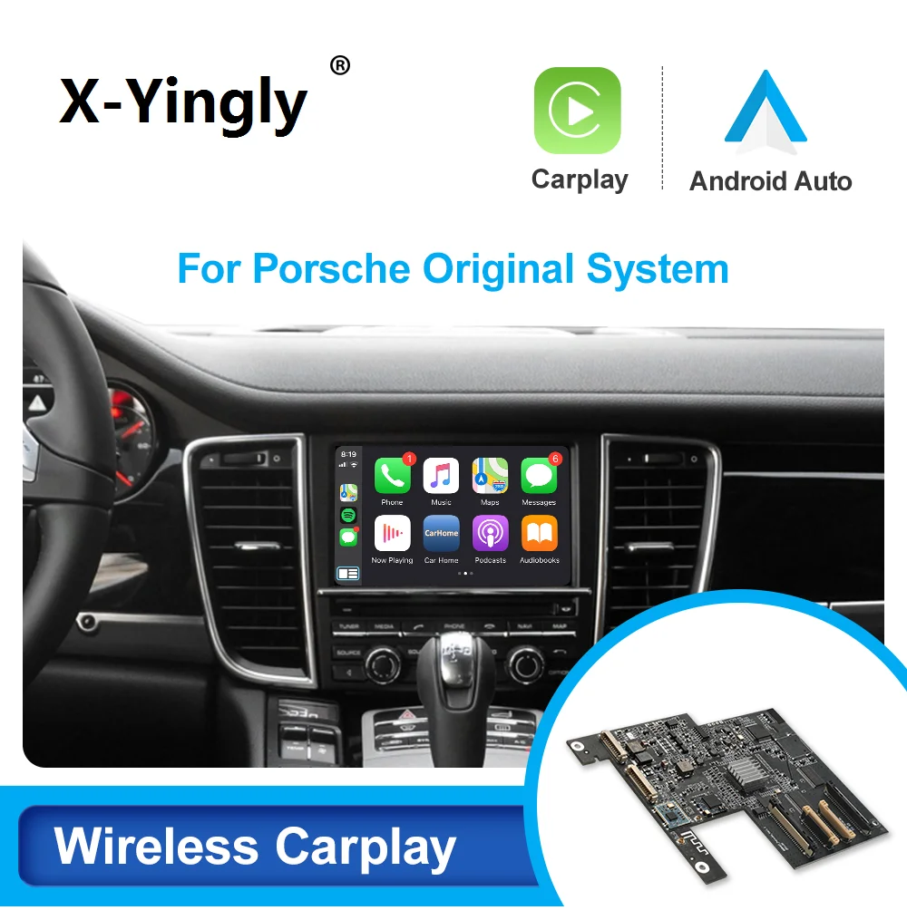 Scatola Modulo Wireless Carplay Per Porsche Panamera Cayenne Macan Cayman Boxster 911 718 Pcm 3.1 Android Auto Multimedia