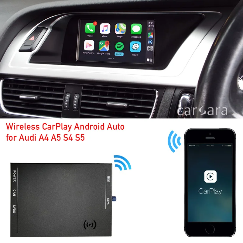 Wireless Apple Carplay Box Per Audi A4 A5 B8 S5 Decoder Interfaccia Schermo Radio Mmi Headunit Multimedia Android Auto Carplay Unit