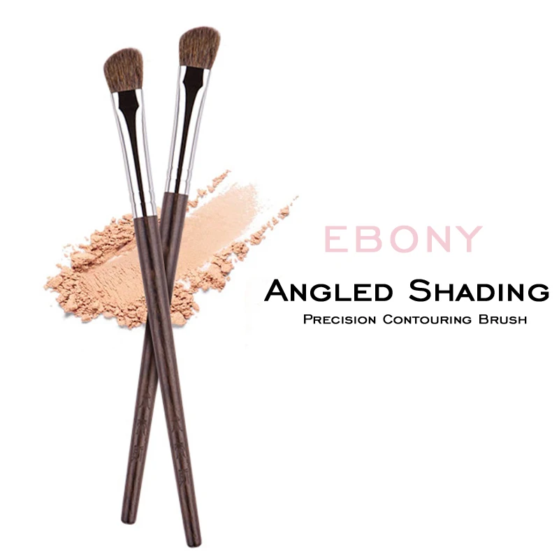 Mydestiny Pennello Ombreggiante Angolato Serie Ebano-Pennello Contouring Per Ombretto Per Capelli Naturali Super Morbidi