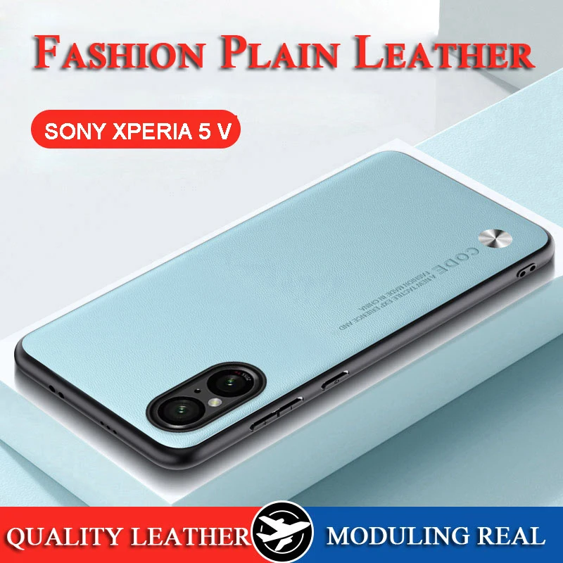 Per Sony Xperia 5 V Custodia In Pelle Liscia Custodia Sony Xperia 1 V/Xperia 10 V Pelle Morbida Cornice Fotocamera Funda Sony Xperia 1 5 10 Iv
