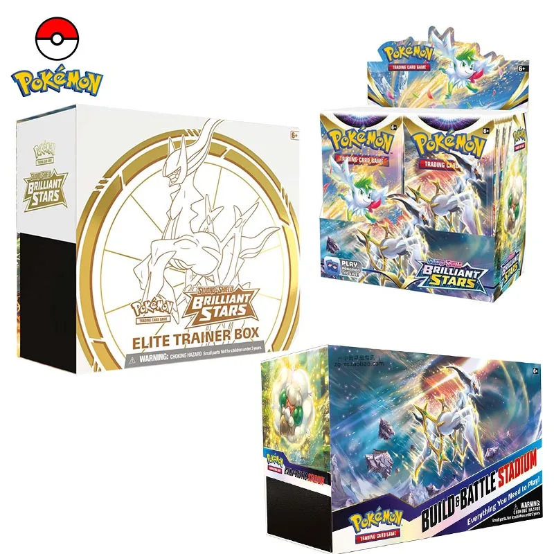 Sword & Shield-Shining Stars Pokemon Center Elite Trainer Box Carte Pokemon Original Ss9 Game Collection Card Battle Stadium