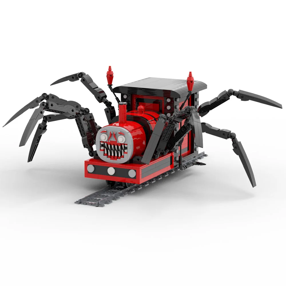 Moc Choo-Choo Charles Spider Train Building Block Set Horror Game Figure Monster Thomased Train Car Model Bricks Toy Kids Gift