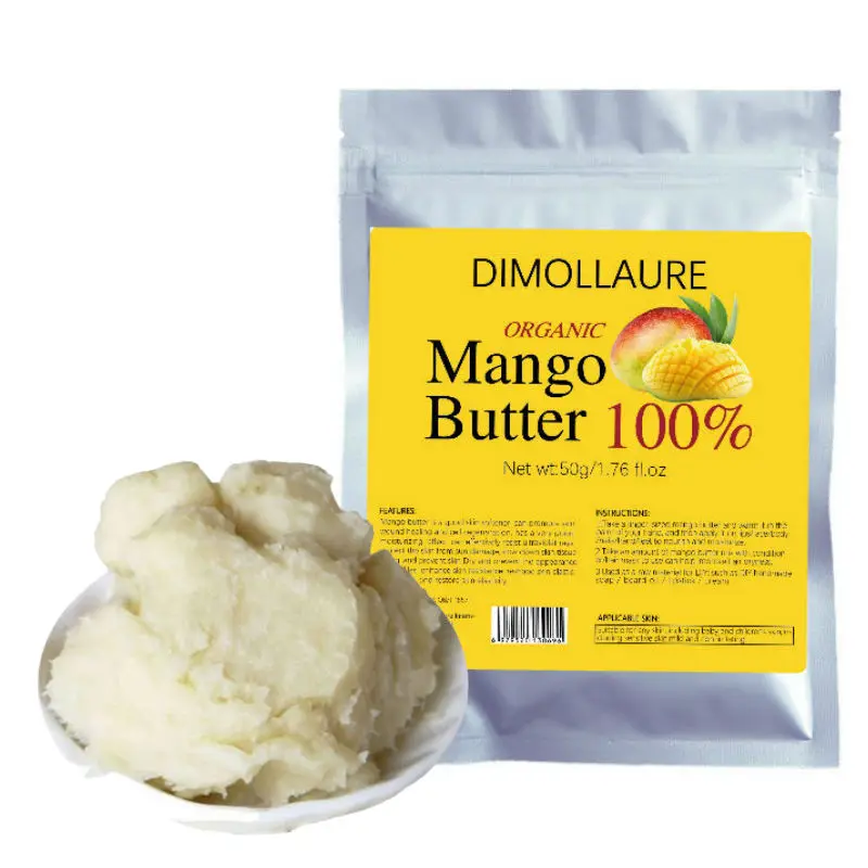 100G Dimollaure Organic Mango Butter Cosmetics Materie Prime Cura Della Pelle Idratante Friming Massaggio Corpo Anticellulite