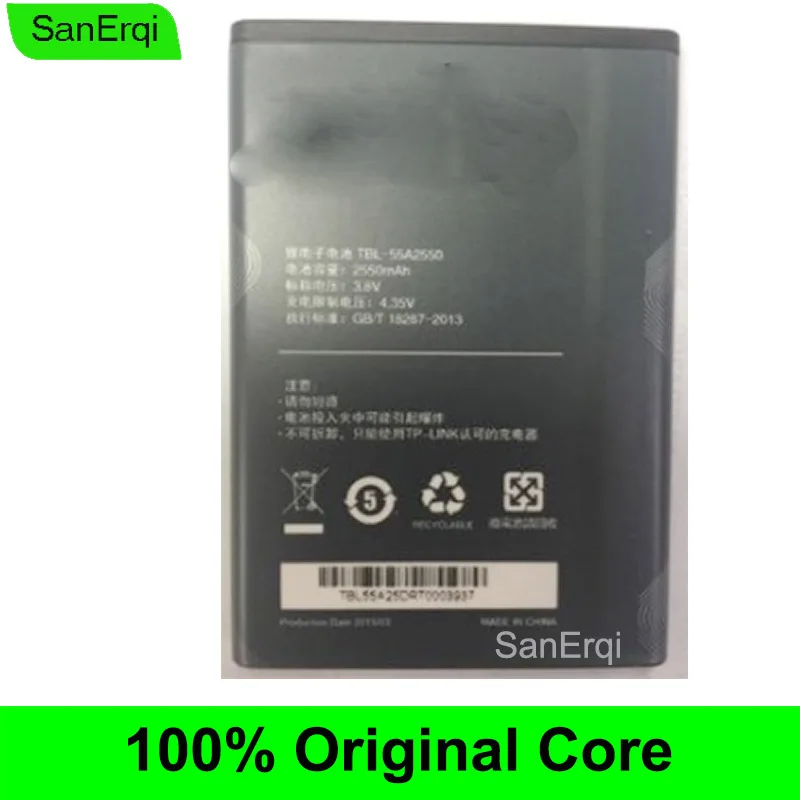 Nuovo Per Tp-Link M7350 Batteria Tbl-55A2550 Tl-Tr961 2500L Wifi Mifi 2550Mah Baterie 3.8V Sanerqi
