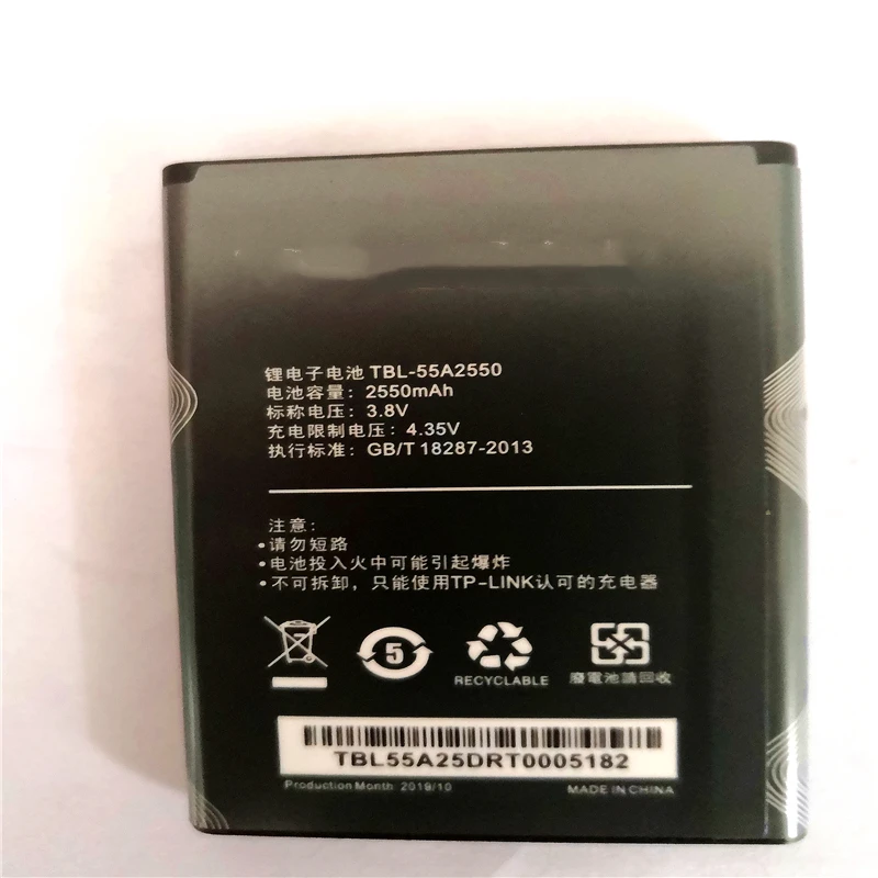 Originale Nuovo Per Tp-Link M7350 Batteria Tbl-55A2550 Tl-Tr961 2500L 4G Wifi Mifi 2550Mah Baterie 3.8V