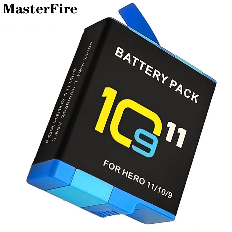 Per Gopro Hero 11 10 9 Nero Ahdbt-901 2000Mah Batteria Per Gopro Hero 11 Hero 10 Hero 9 Batterie Accessori Per Action Cam
