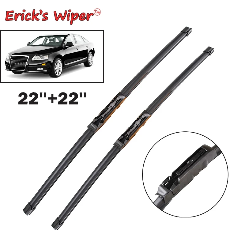 Spazzole Tergicristallo Anteriori Erick'S Wiper Lhd Per Audi A6 C6 4F S6 Rs6 2004 - 2011 Parabrezza Parabrezza 22 "22"