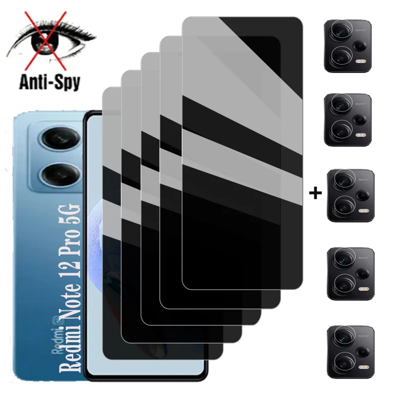 Redmi Note 12 Vetro Temperato Privacy Per Xiaomi Redmi Note 12 Pro 5G Anti-Spia Glass Redmi Note 12 Pro 5G Fotocamera Redmi Note 12 Pro Plus 5G Protez
