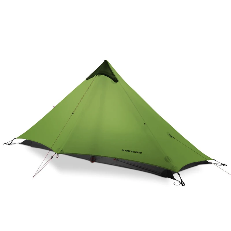 Flame'S Creed Lanshan 1 Persona Oudoor Ultralight Tenda Da Campeggio Singolo Uomo 3 Stagione Professionale 15D Silnylon Senza Stelo