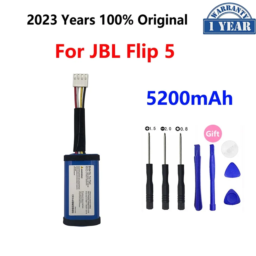100% Batteria Sostitutiva Originale Da 5200Mah 3.7V Per Batterie Jbl Flip 5 Flip5 Pack Speaker Bateria