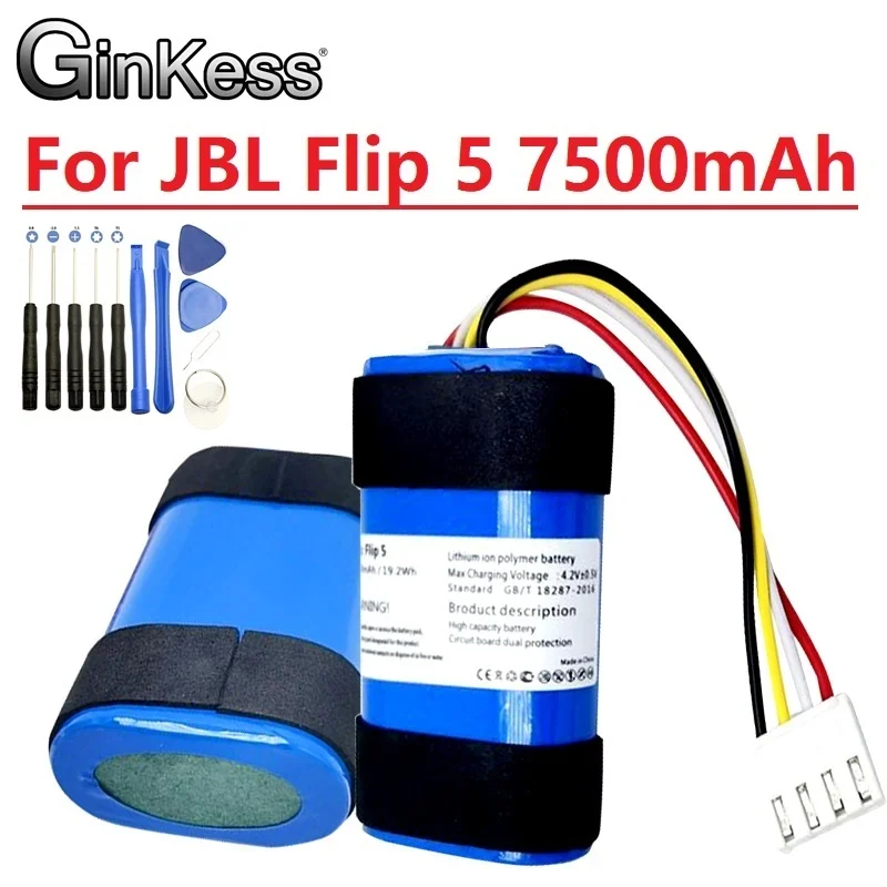 7500Mah Per Jbl Flip5 Batteria Ricaricabile Per Jbl Flip 5 Flip5 Sun-Inte-152 Altoparlante Bluetooth Batterie Di Ricambio Agli Ioni Di Litio