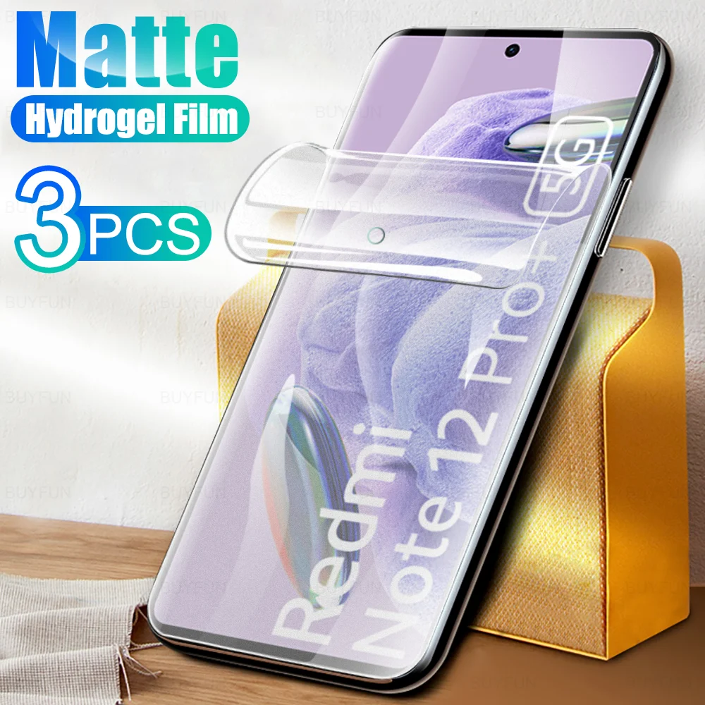 3 Pezzi Per Xiaomi Redmi Note 12 Pro Plus Note12 Pro + Proteggi Schermo Opaco Readme Note12Pro 12Pro Pellicola Idrogel Smerigliata Non Vetro