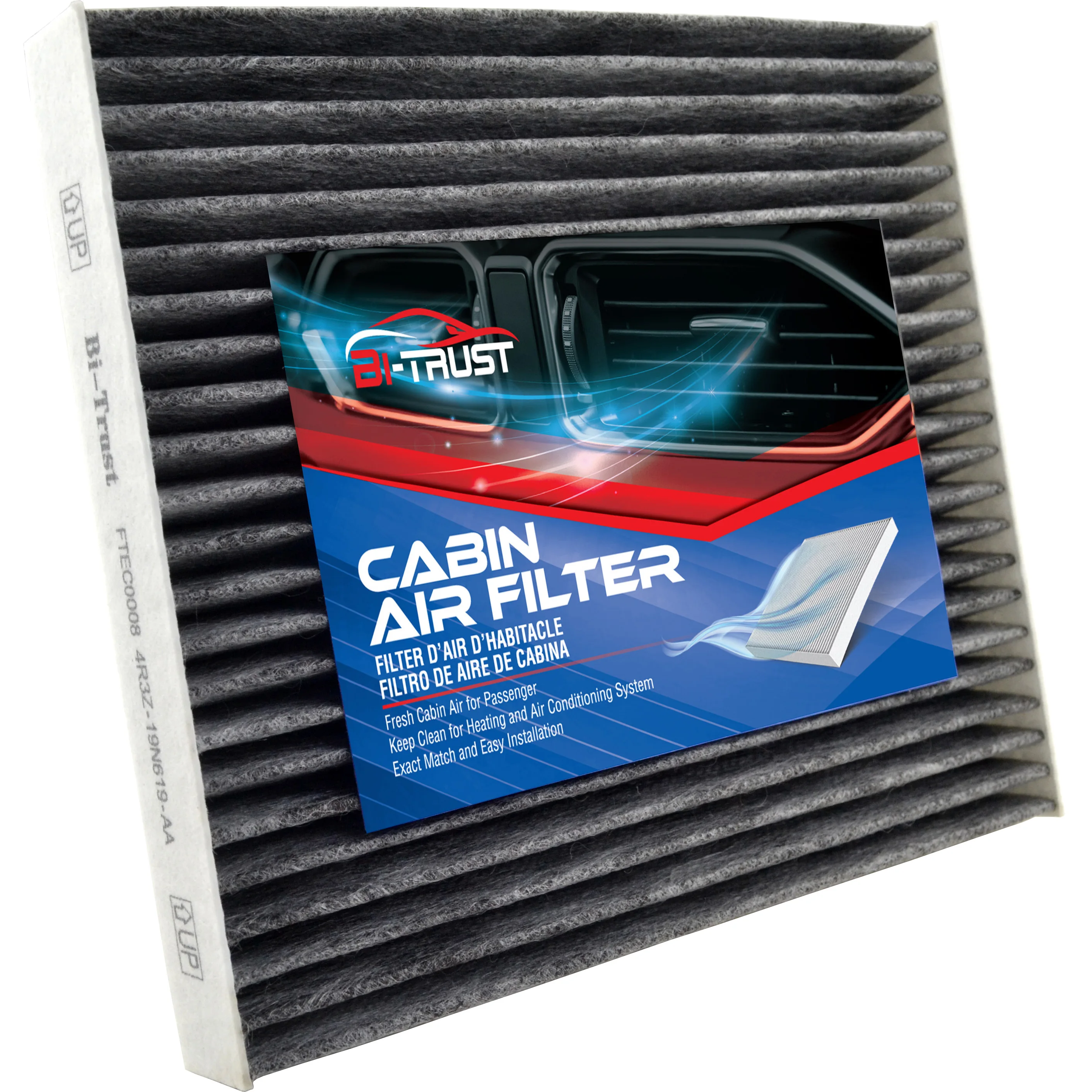 Filtro Aria Abitacolo Bi-Trust Per Ford Mustang V6 3.7L/2011-2014 Ford Mustang V6 4.0L/2005-2010 Ford Mustang V8 4.6L 2005-2010