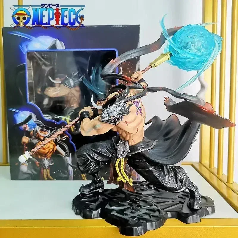 One Piece Anime Figure White Beard Edward Newgate Pop Max Action Figure Con Decorazioni Per La Collezione Di Luci Statue Model Toys