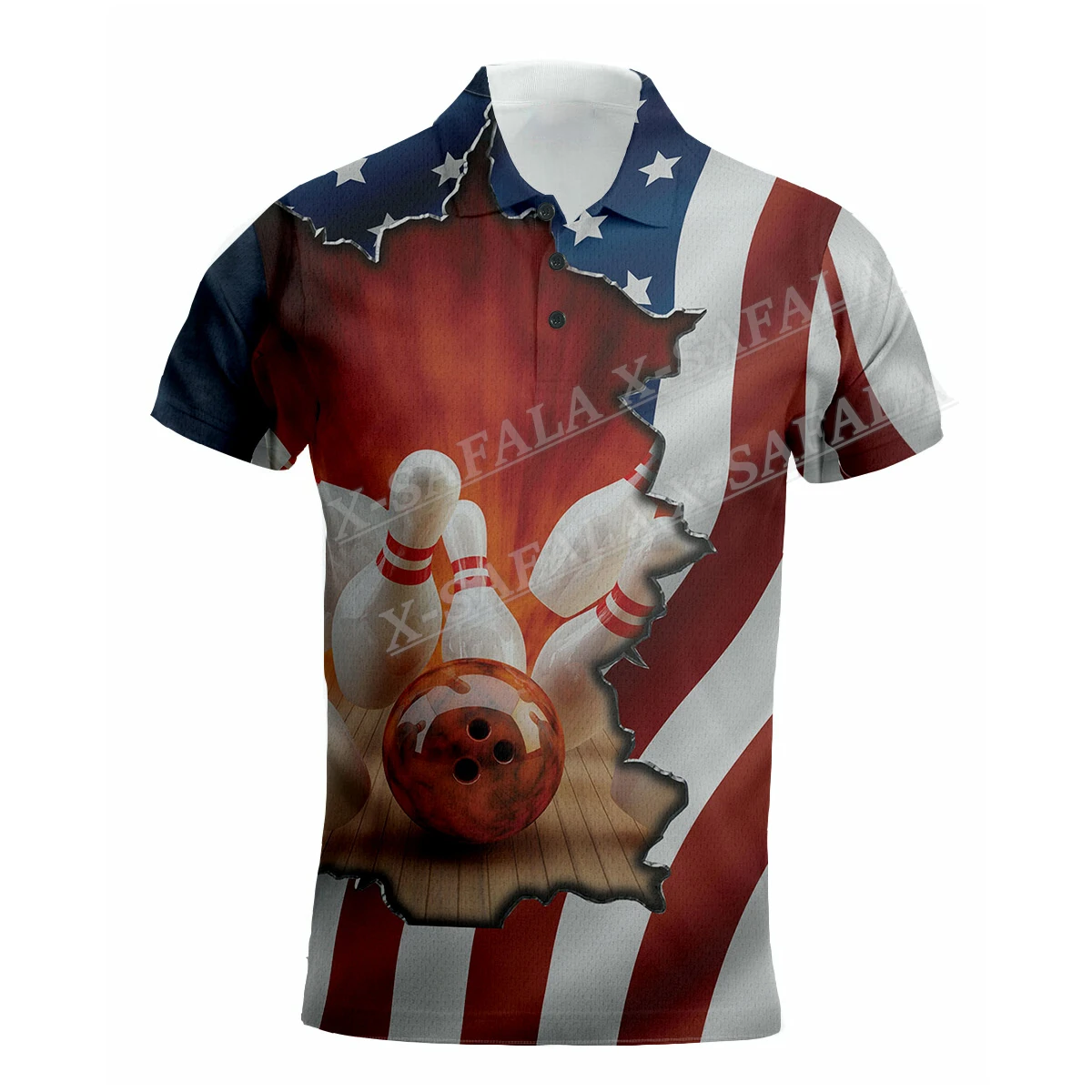 Bowling Player Lover Usa Club Sports Customed Polo Sleeves Man Overshirt Casual New Summer Fashion Abbigliamento Tracksuits-7