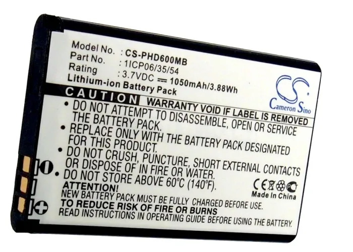 Batteria Cs 1050Mah Per Oricom Secure 910 Sc910 Philips Avent Scd600 Avent Scd600/10 Avent Scd610 Avent Scd600/00