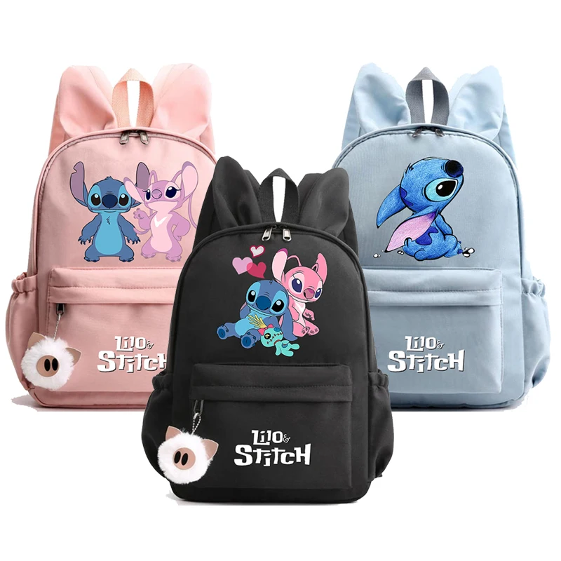 Disney Lilo Stitch Zaino Adolescente Ragazza Zaino In Tela Zainetto Zainetto Di Grande Capacità Bookbag Zaino Borsa Da Viaggio Mochila