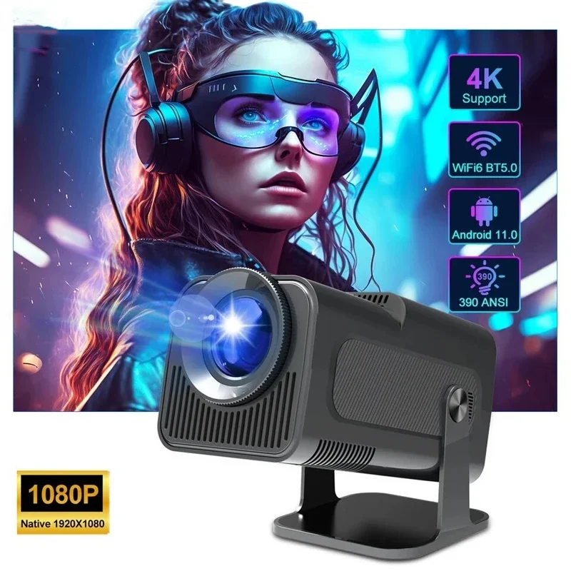 Xiaomi Android 11 4K Proiettore Wifi6 Hy320 Allwinner H713 390Ansi Bt5.0 1920*1080P Proiettore Portatile Esterno Upgrated Hy300