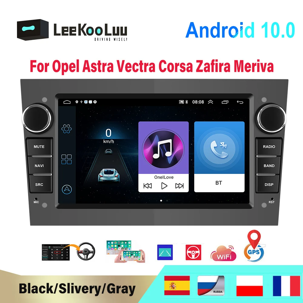 Leekooluu Autoradio Android Autoradio 2Din Radio Lettore Multimediale Per Opel Astra J H Vauxhall Vectra Antara Zafira B Corsa