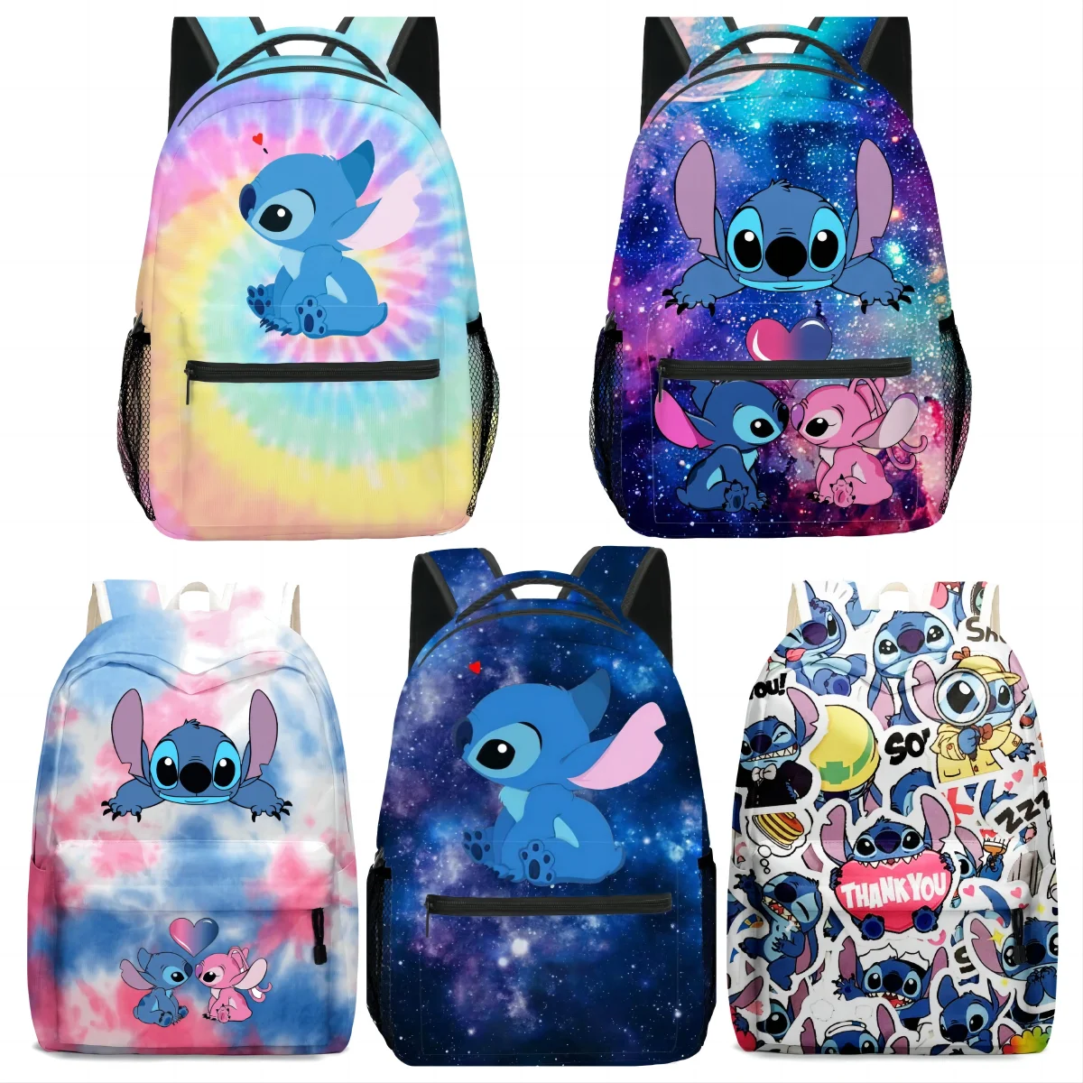 Stitch Boy Zaino Anime Lilo And Stitch Zaino Kids Printed School Bag Adolescente Studente Cartoon Book Bag Zaino All'Aperto