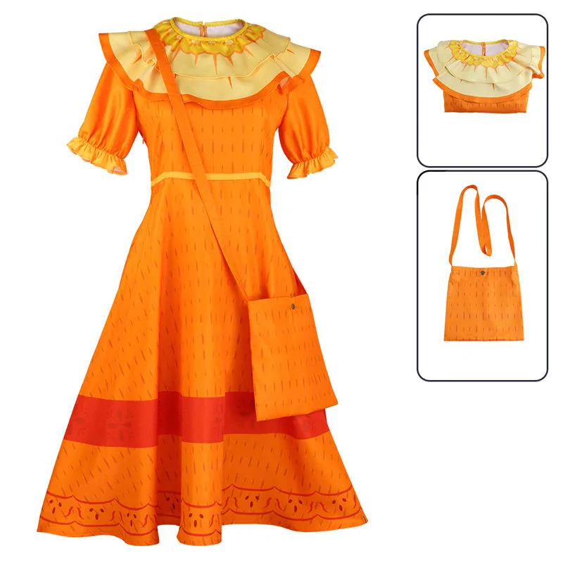 2022 Nuovo Anime Encanto Pepa Costume Cosplay Ragazze Principessa Vestito Borsa Adulto Bambini Ragazze Halloween Costume Di Carnevale