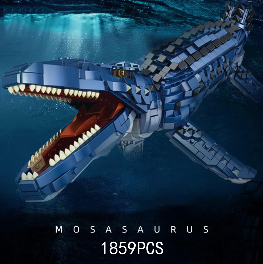 Antichi Classici Dinosauri Jurassic World Building Block Mosasaurus Model Bricks Collezione Di Giocattoli Educativi Per Regali Per Ragazzi