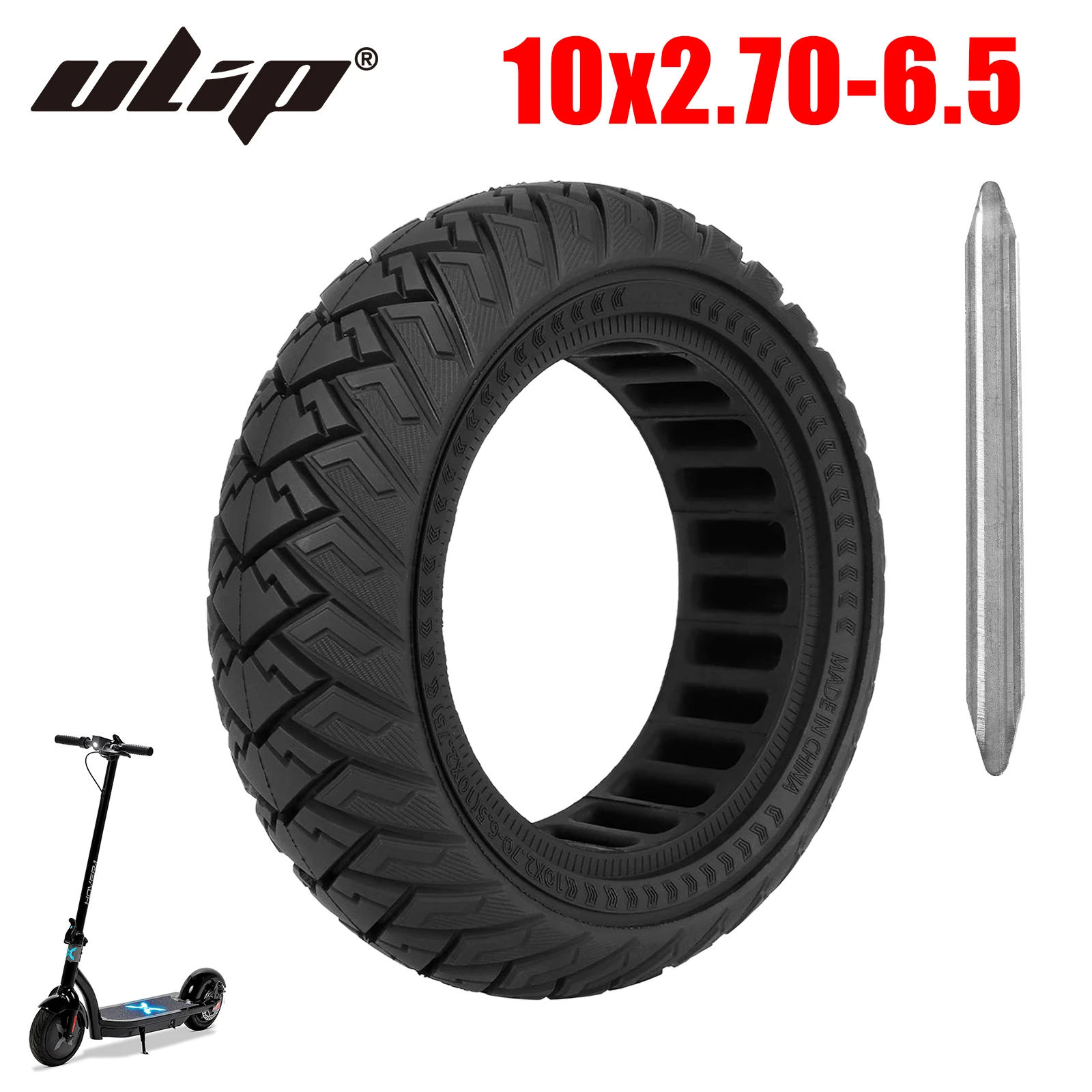 Muslim-6.5 Pneumatico Solido Fuoristrada Per Movimento Cruiser/Hover-1 Alpha/Evercross Scooter 10X2.75 Parti Di Pneumatici Tubeless A Prova Di Foratur