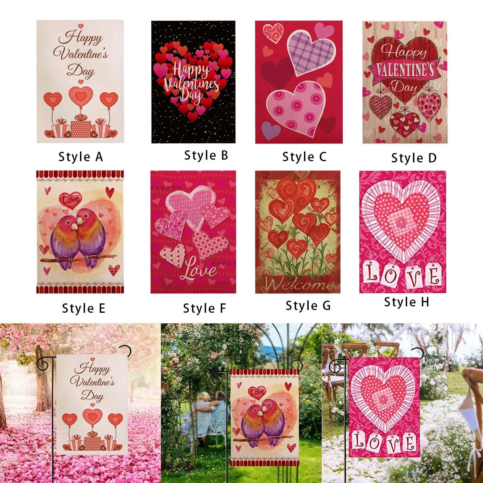 Bandiera Di San Valentino 12 ''X 18'' Decorazione Da Appendere Per Veranda Veranda Veranda All'Aperto