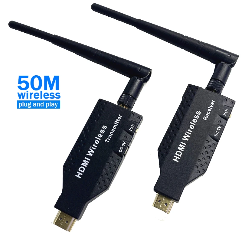 Wireless Hdmi Extender 50M 1080P Wireless Hdmi Video Extender Trasmissione Wifi Screen Share Switch Per Fotocamera Live Laptop Pc Hdtv