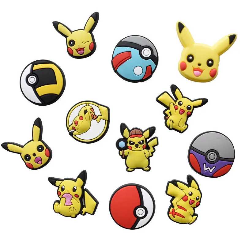 Hot Anime Game New Pokemon Shoe Charms Set Crocs Accessori Decorazione Pikachu Pins Eleganza Distintivi In Pvc Per Ragazze Ragazzi Kid Gift
