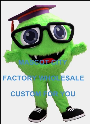 Deluxe Morbido Lungo Peluche Verde Mostro Medico Costume Della Mascotte Formato Adulto Personaggio Dei Cartoni Animati Mascotte Mascotte Vestito Vesti