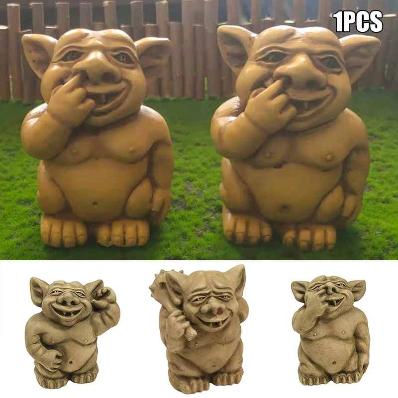 Newly Gargoyle Statue Resin Crafts Creative Outdoor Landscape Ornament For Garden Courtyard Lawn Decoration Décoration De Jardin