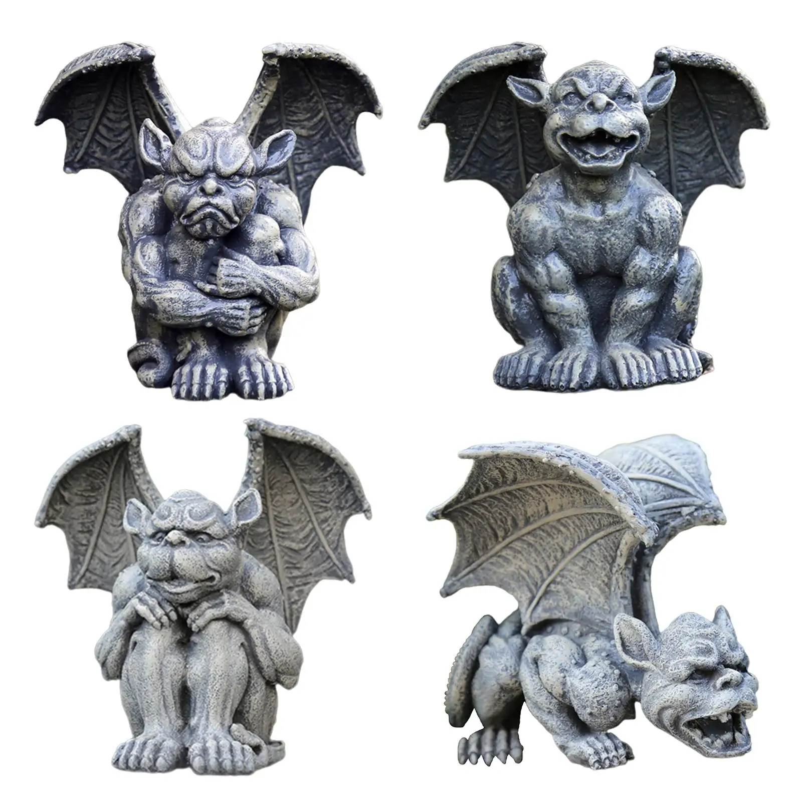 Gargoyle Garden Decor Statue Small Devil Resin Ornament For Outdoor Yard