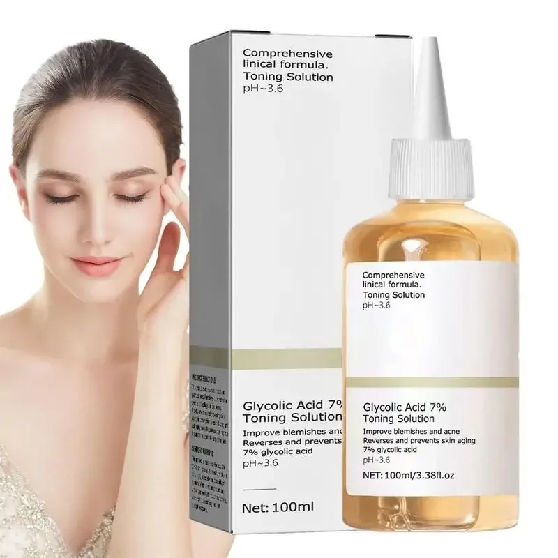 L'Acido Glicolico 7% Soluzione Tonificante 100Ml Olio Viso Riparatore Nutriente Delicato Acido Glicolico Toner Essenza Viso