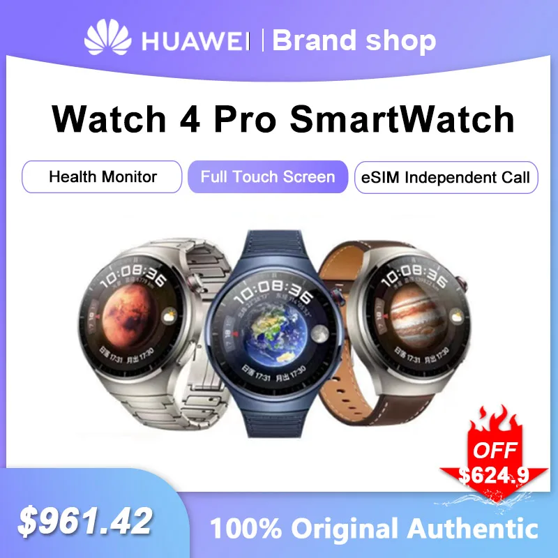 2023 Nuovo Huawei Watch 4 Pro Smartwatch Esim Chiamata Indipendente Health Monitor Lunga Durata Della Batteria Uomo Donna Braccialetto Sportivo