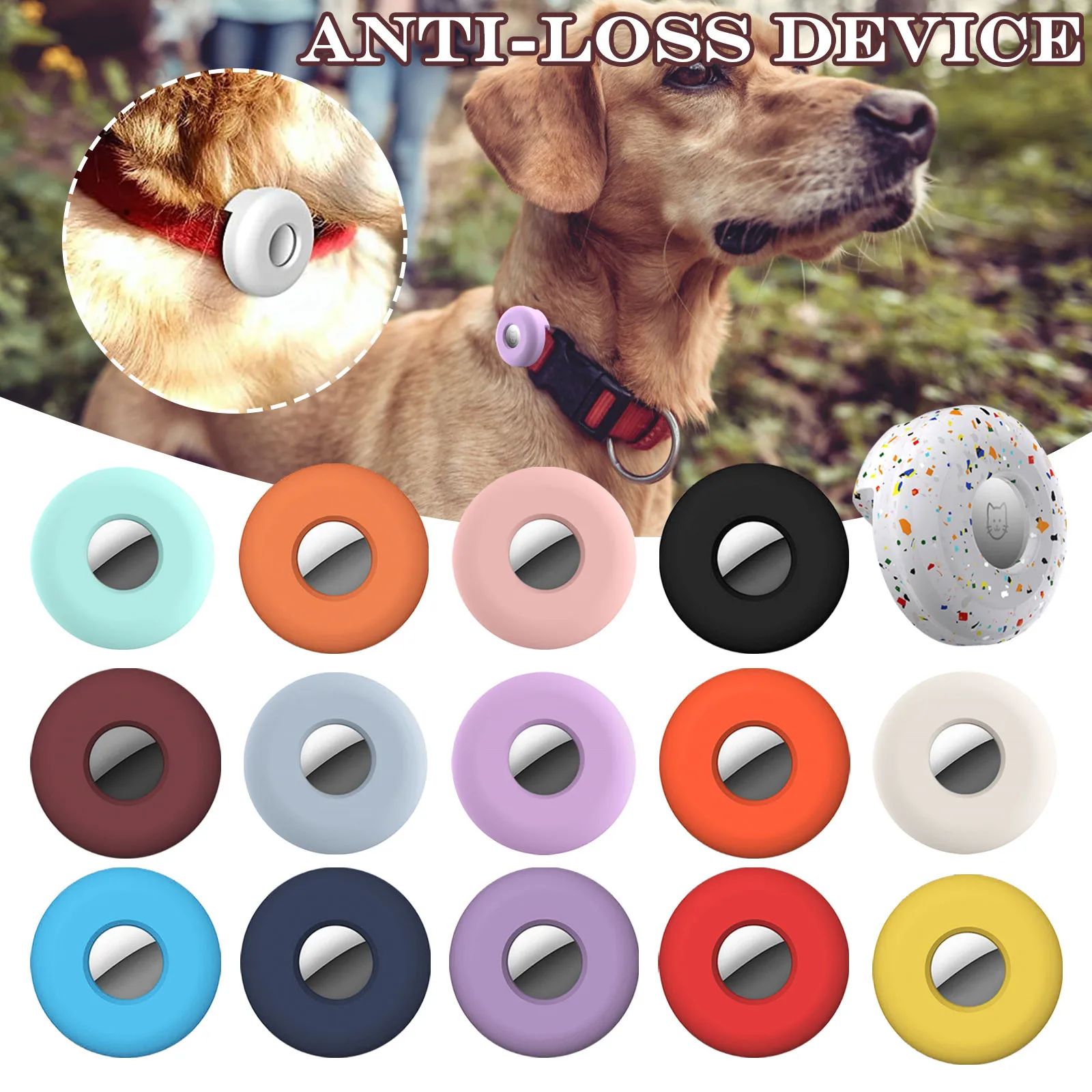Per Airtags Tracking Device Cover Anti Loss Per Air Tag Dog Tracker Locator Airtags Silicone Liquido Portachiavi Portatile