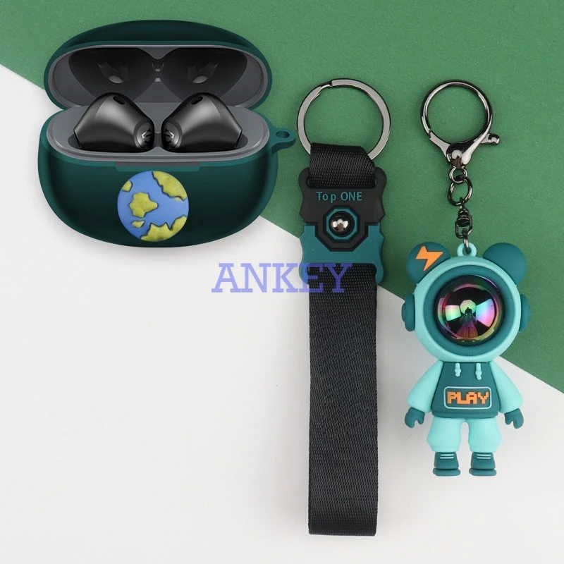 Per Soundpeats Air3 Deluxe Hs Air 3 Pro Custodia In Silicone Per Auricolari Auricolari Astronauta Verde Custodia Protettiva Morbida Per Cuffie