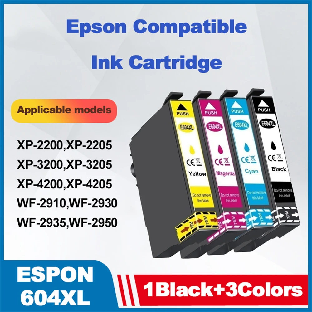 Cartuccia D'Inchiostro Compatibile Epson 604Xl Per Epson Xp-2200 Xp-2205 Xp-3200 Xp-3205 Xp-4200 Xp-4205 Wf-2910 Wf-2930 Wf-2935 Wf-2950