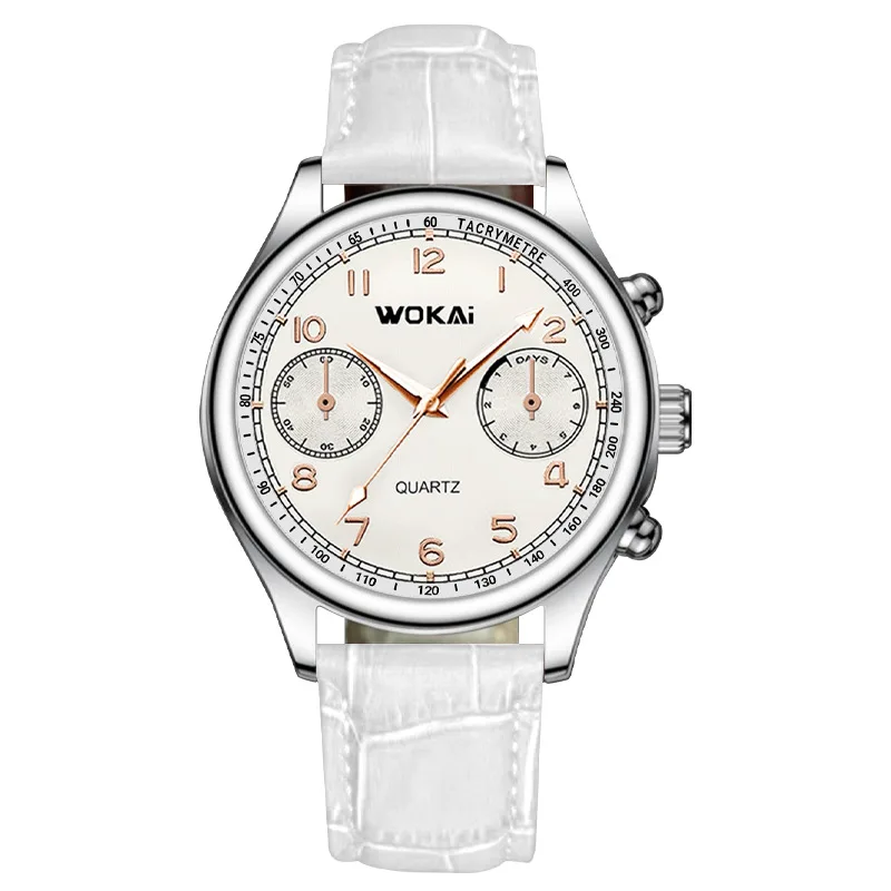 Wokai Orologi Da Uomo Orologi Sportivi Bianchi Orologi Da Polso Al Quarzo Con Cinturino In Pelle Casual Migliori Regali Reloj Hombre Orologio Uomo 202