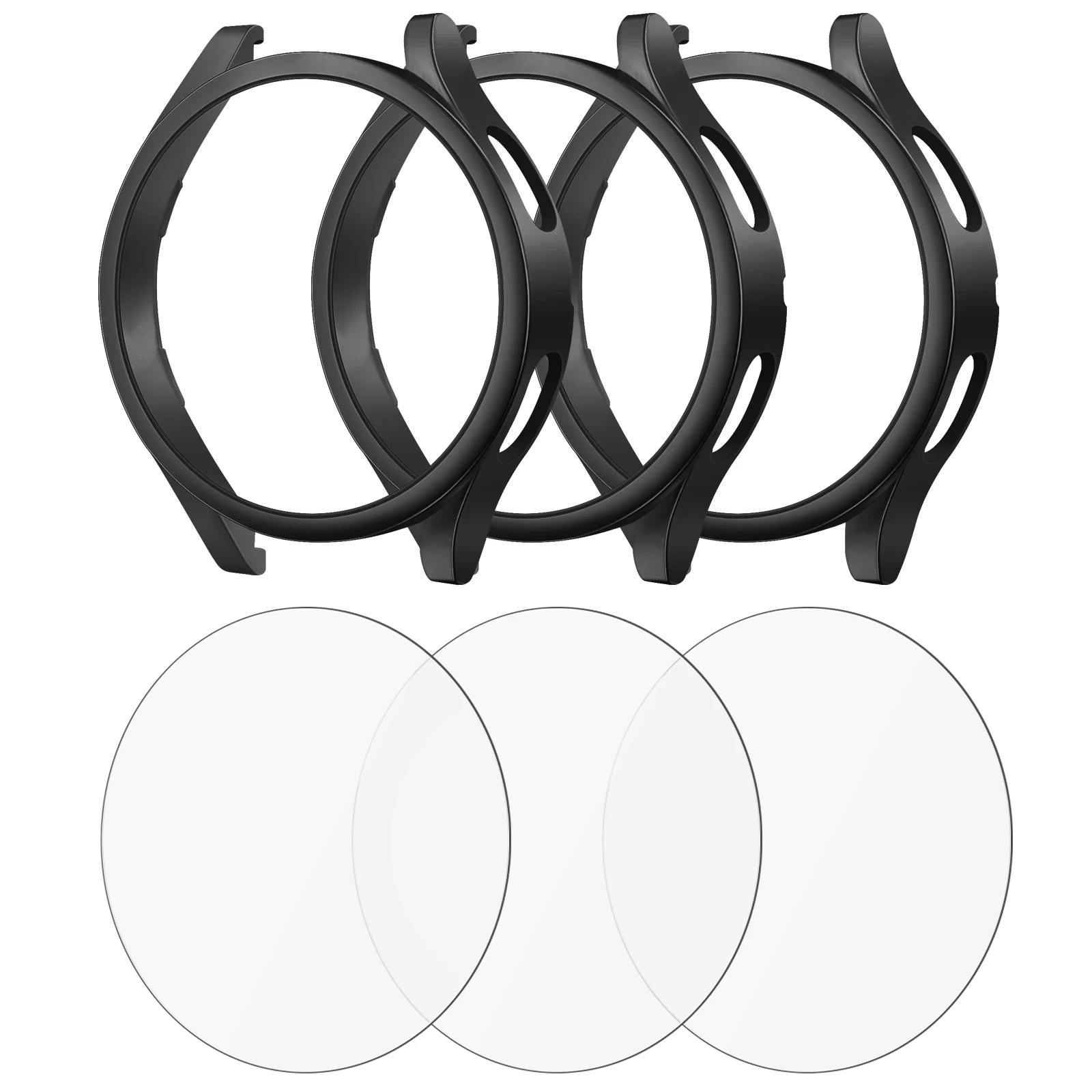 3 Pz/Lotto Pc Watch Cover + Film Per Samsung Galaxy Watch 6 5 4 40Mm Custodia Protettiva Per Galaxy Watch 6 5 4 40Mm Screen Protector