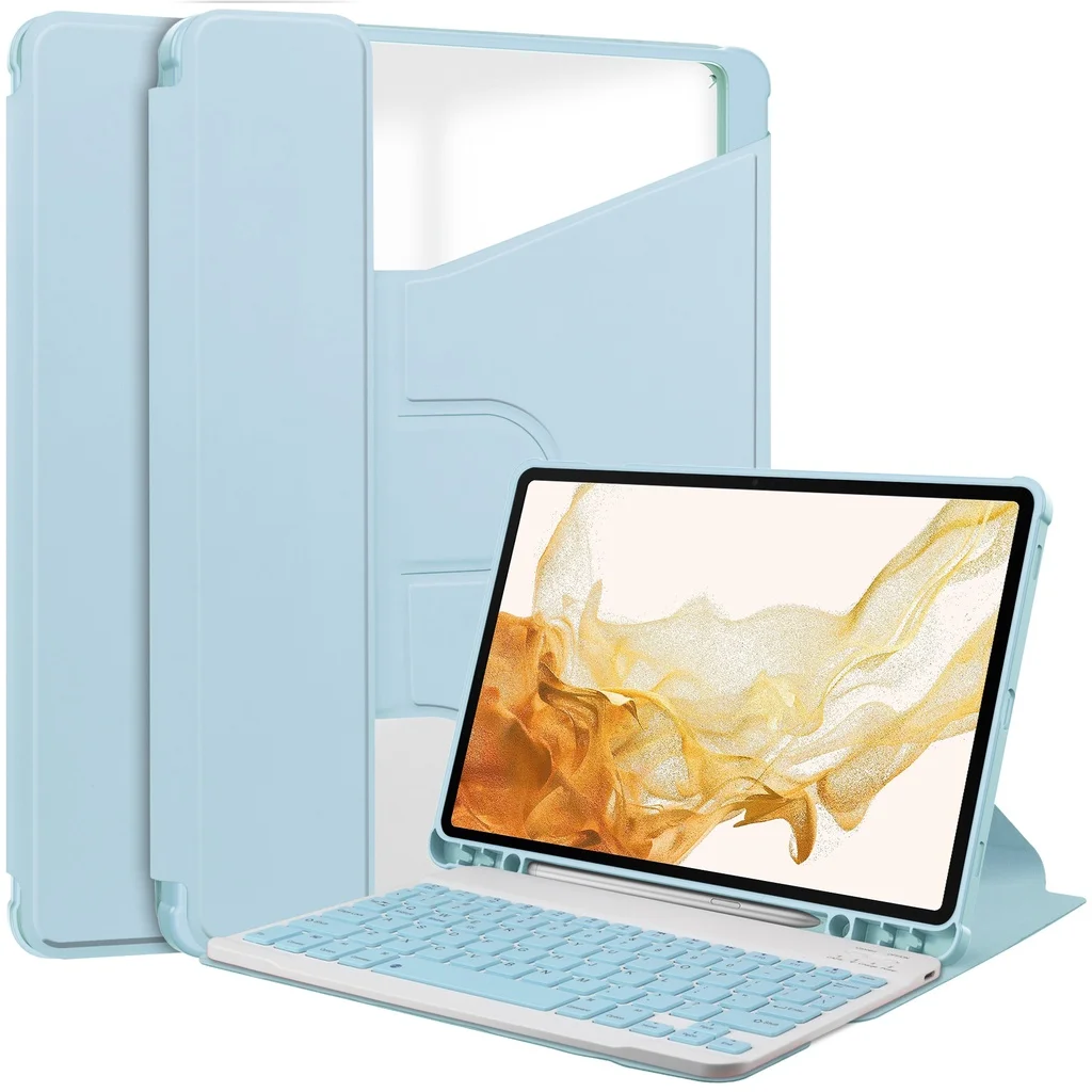 Tastiera Bluetooth Staccabile Per Samsung Galaxy Tab S9 11 "2023 Per Samsung Galaxy Tab S9 Plus 12.4 Pollici 2023 Acrilico