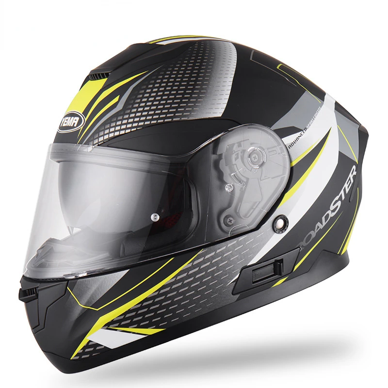 Yema Casco Moto Integrale Professionale Dual Lens Motocross Casque Double Visor Hors Route Casque Moto Casco Per Adulti