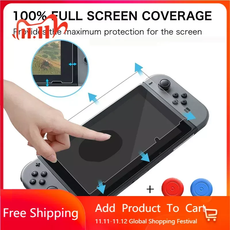 Proteggi Schermo In Vetro Temperato Premium 9H Per Nintendo Switch Pellicola Salvaschermo Per Nintendo Switch Ns Consola Accessori