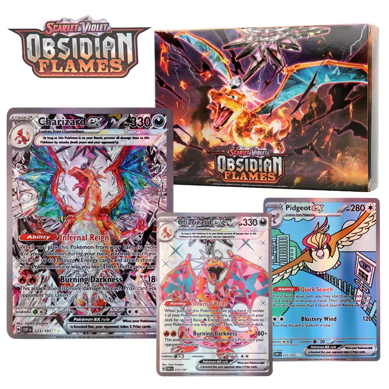 Pokemon Ossidiana Flashes Booster Box 100Pcs All Rare New Ex Pokemon Cards Versione Inglese