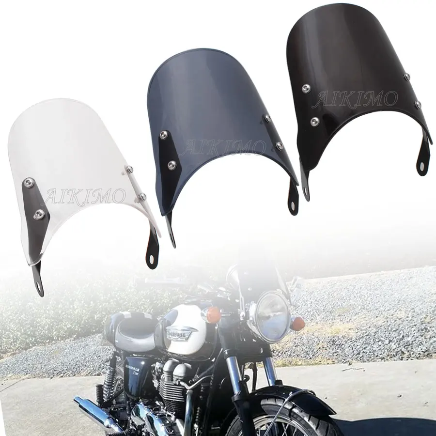 Per Triumph Bonneville/Se/T100/T120 2001-2017 Thruxton 900 03-15 Parabrezza Di Trasporto Del Motociclo Vento Deflettori Pare-Brise 3 Colori