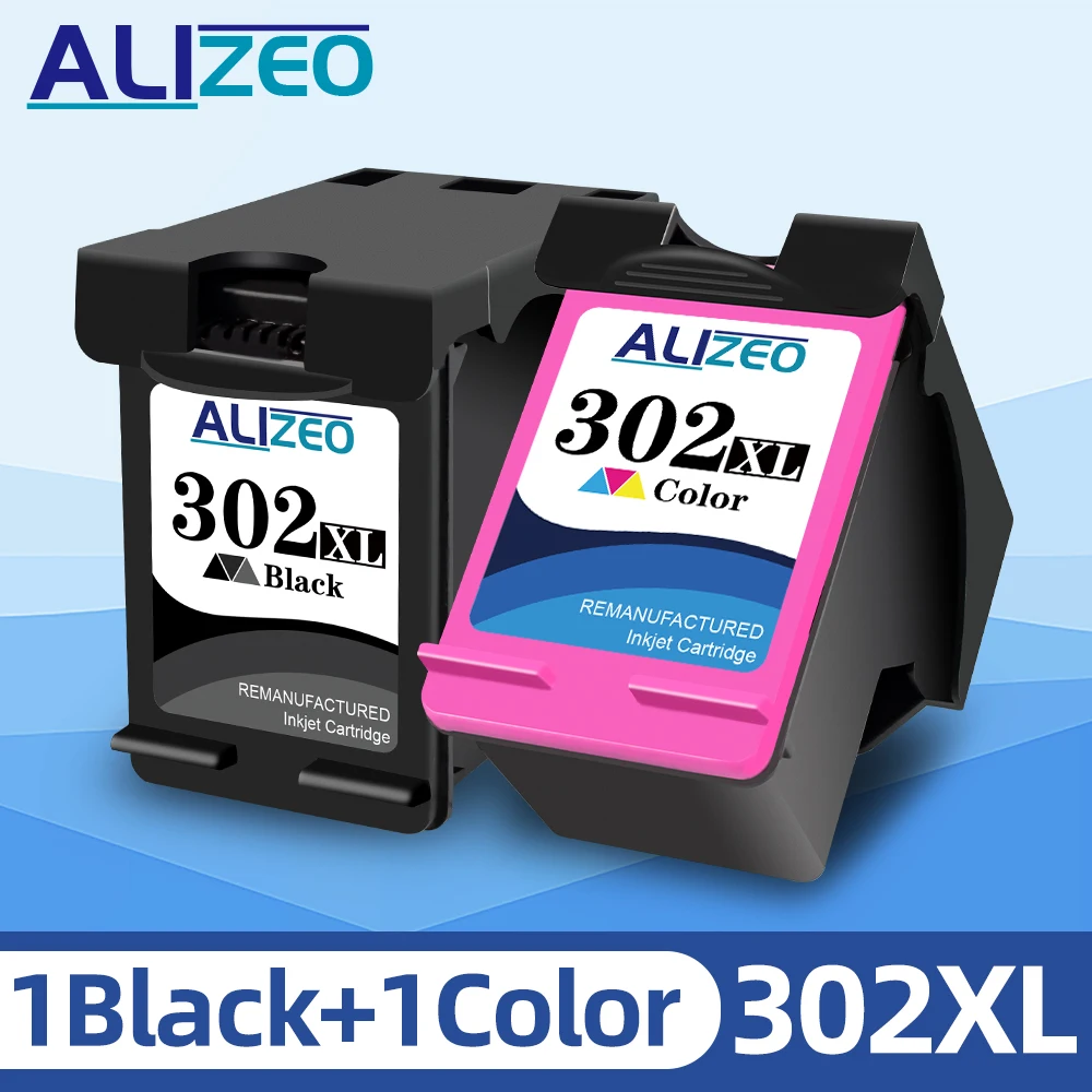 Alizeo 302 Xl Per Hp 302 Hp 302 Xl Cartuccia D'Inchiostro Rigenerata Per Hp Officejet 3830 3831 3832 3833 3834 4650 4652 4654