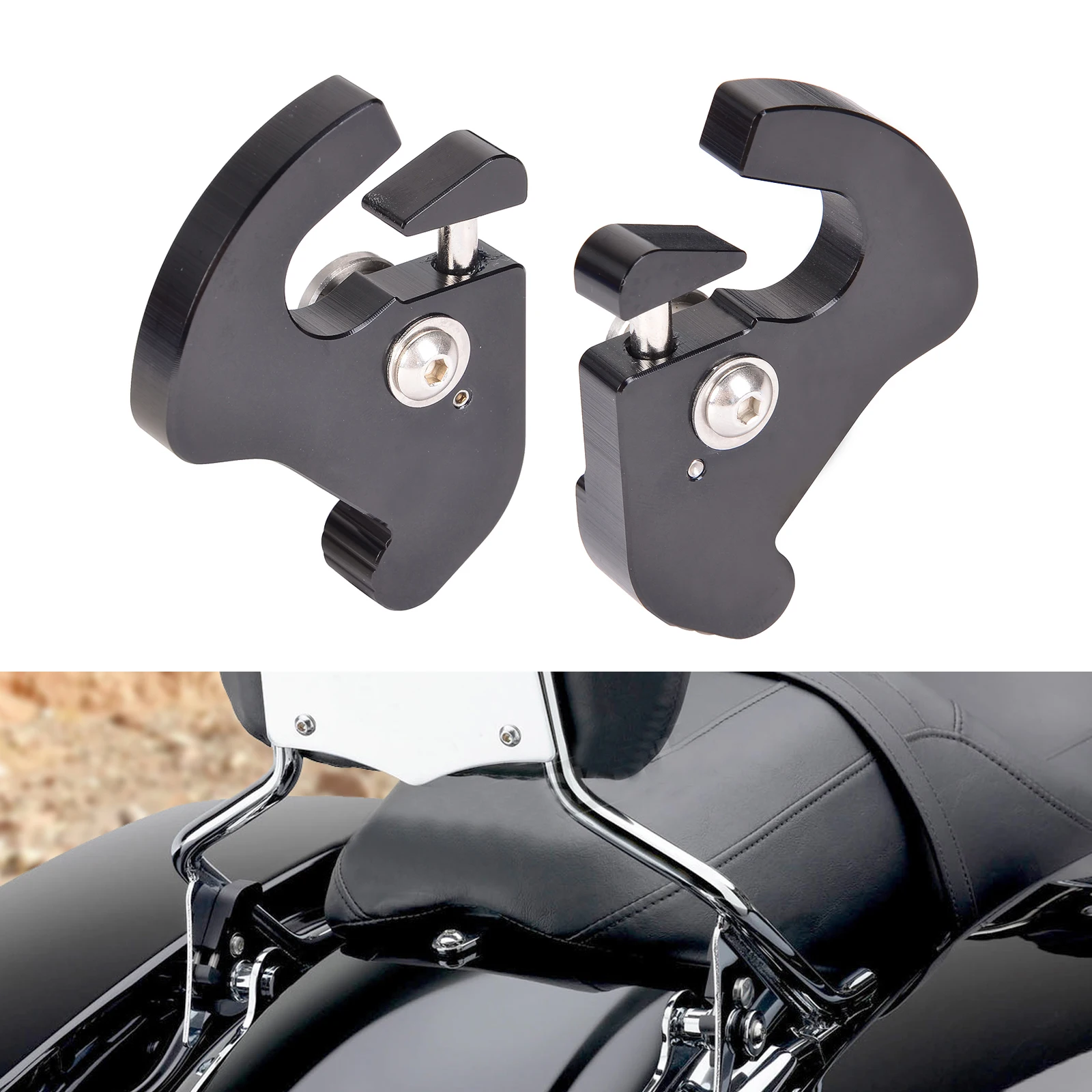 Per Harley Electra Road Street Glide Road King Staccabile Rotary Sissy Bar Portapacchi Docking Latch Clips Sinistra E Destra