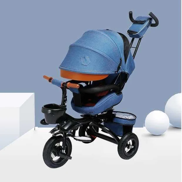 Triciclo Plegable Y Tumbado Para Nios De 1 A 3 A 6 Aos, Cochecito De Be, Bicicleta Ligera De P4 Ruedas, Bicicleta Para